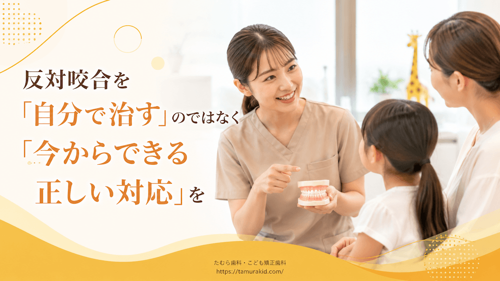反対咬合を「自分で治す」のではなく「今からできる正しい対応」を